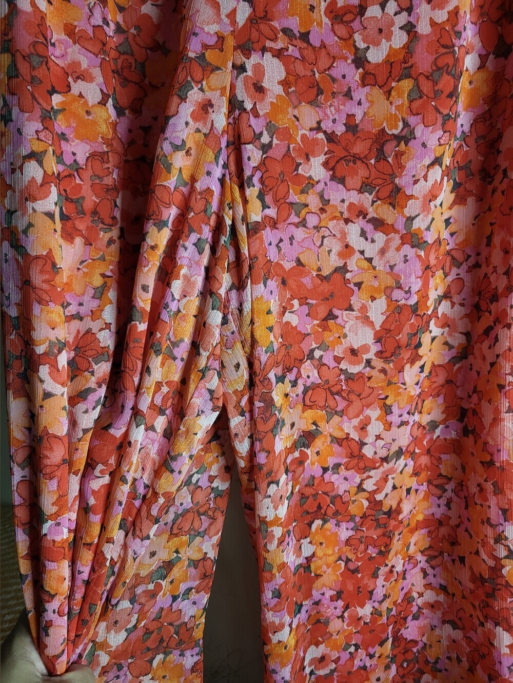 Vince Camuto Coral and Pink Floral Maxi Jumpsuit - Picture 2 of 12